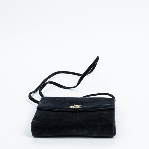 Ferragamo Shoulder Flap   in Navy Velvet Canvas - Picture 6 of 7